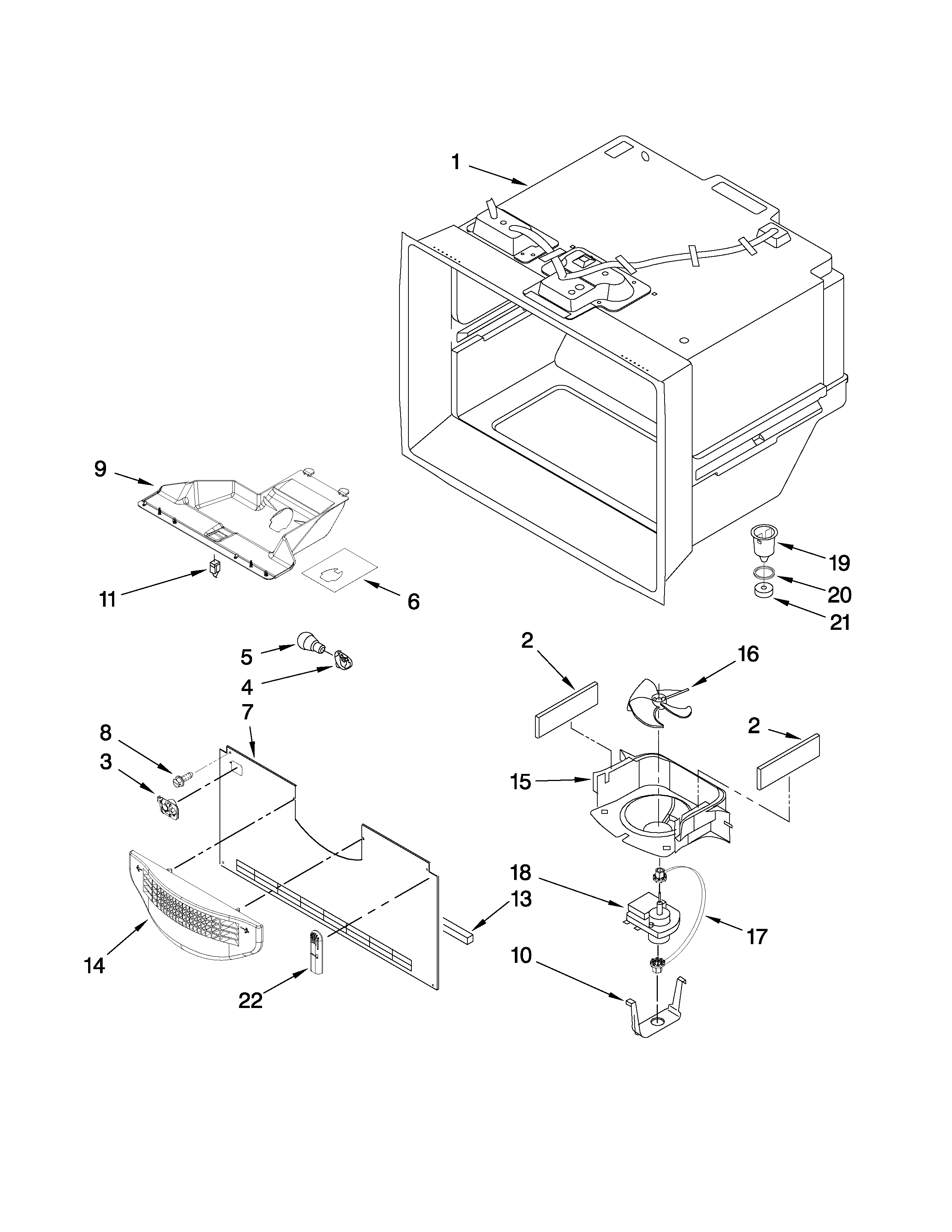 Freezer liner parts