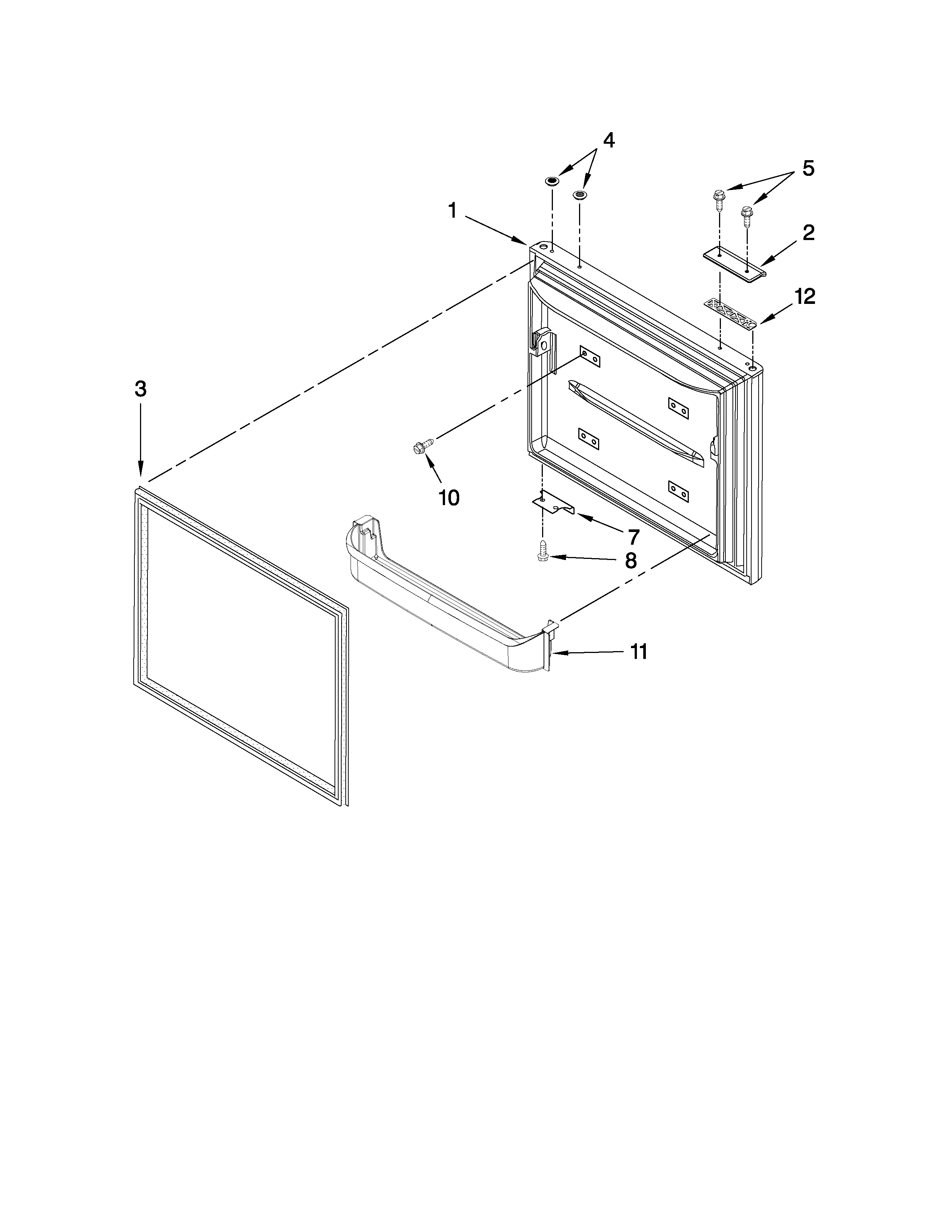 Freezer door parts