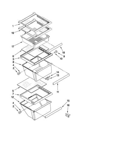 Refrigerator shelf parts