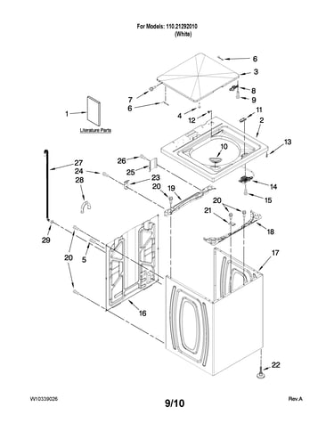 Top and cabinet parts