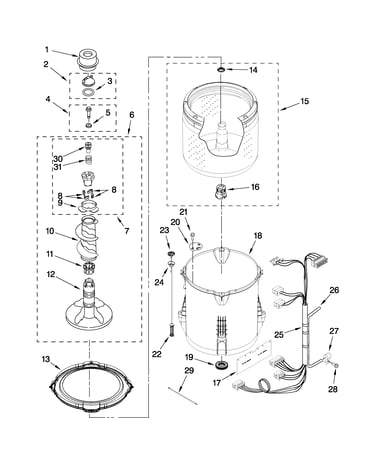 Basket and tub parts