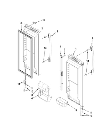 Refrigerator door parts