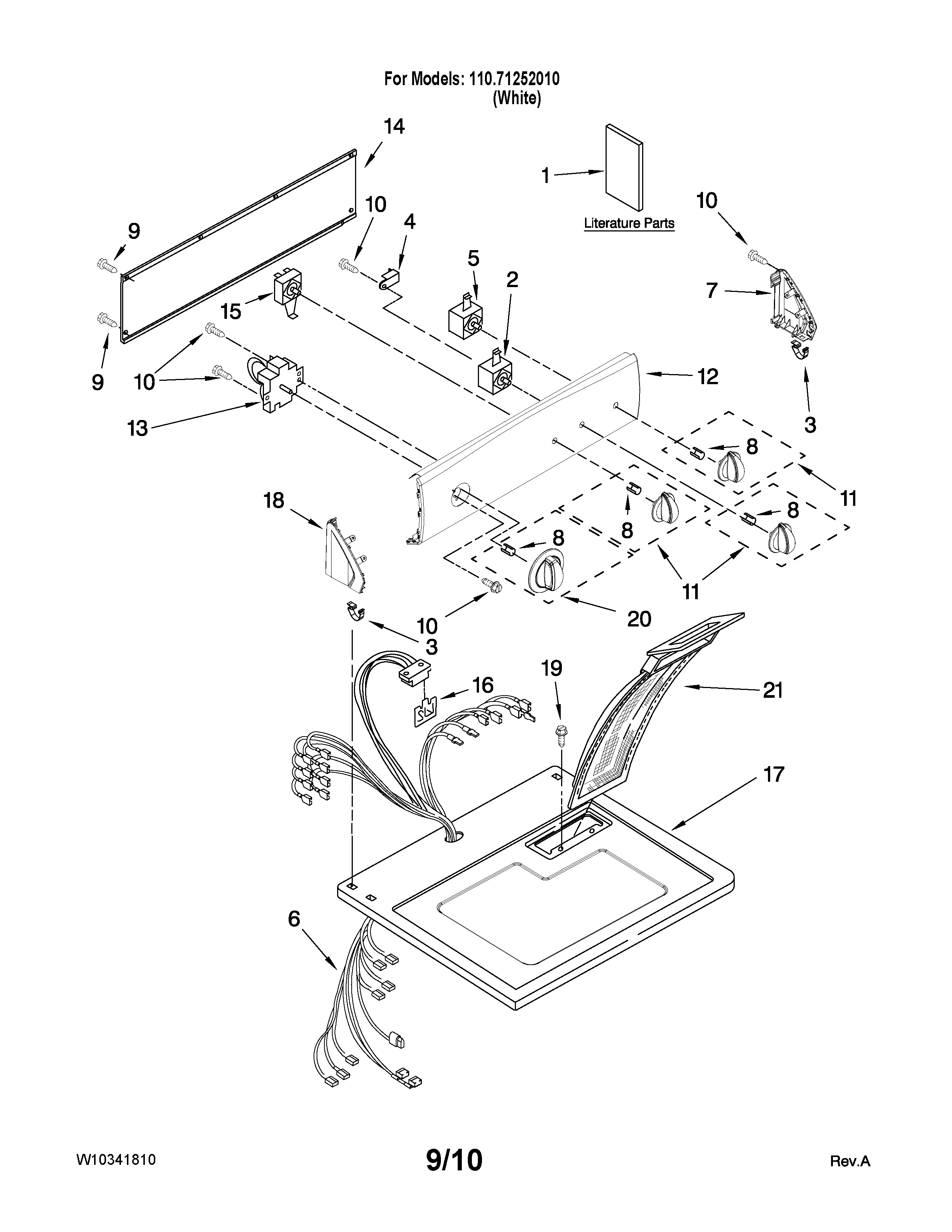 Top and console parts