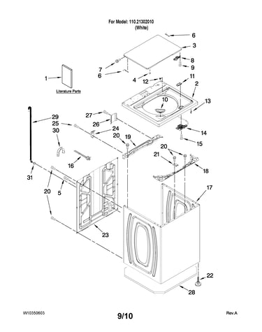 Top and cabinet parts