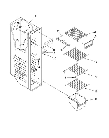 Freezer liner parts