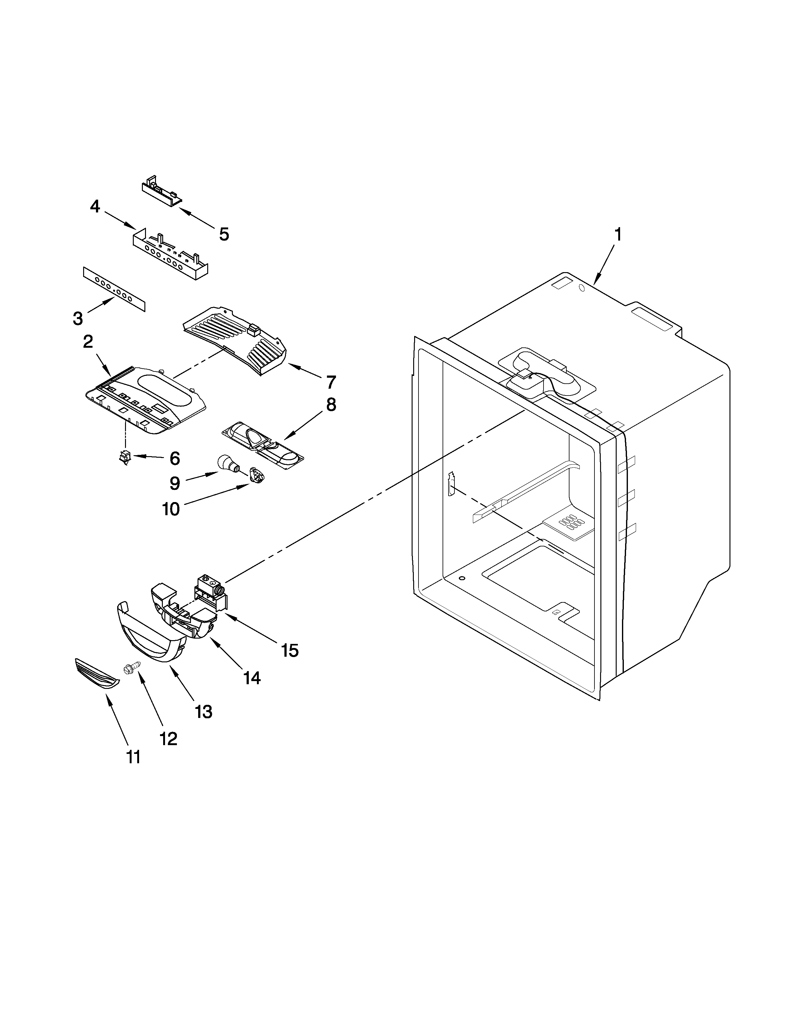 Refrigerator liner parts