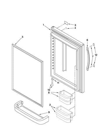 Refrigerator door parts