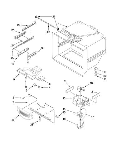 Freezer liner parts
