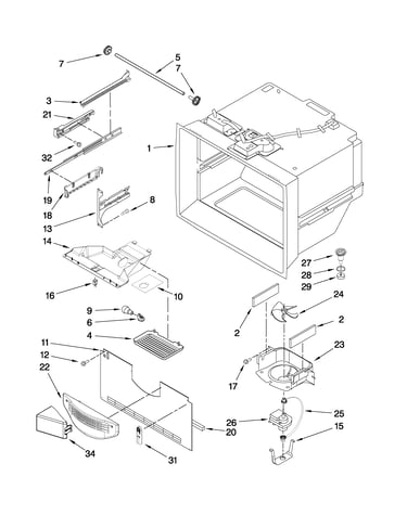 Freezer liner parts