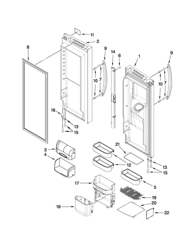 Refrigerator door parts