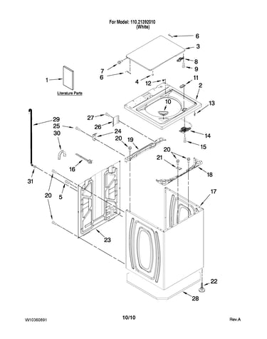 Top and cabinet parts