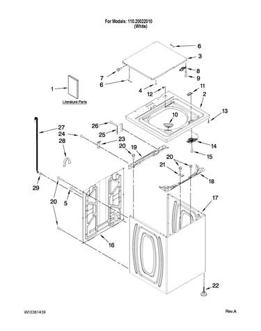 Top and cabinet parts