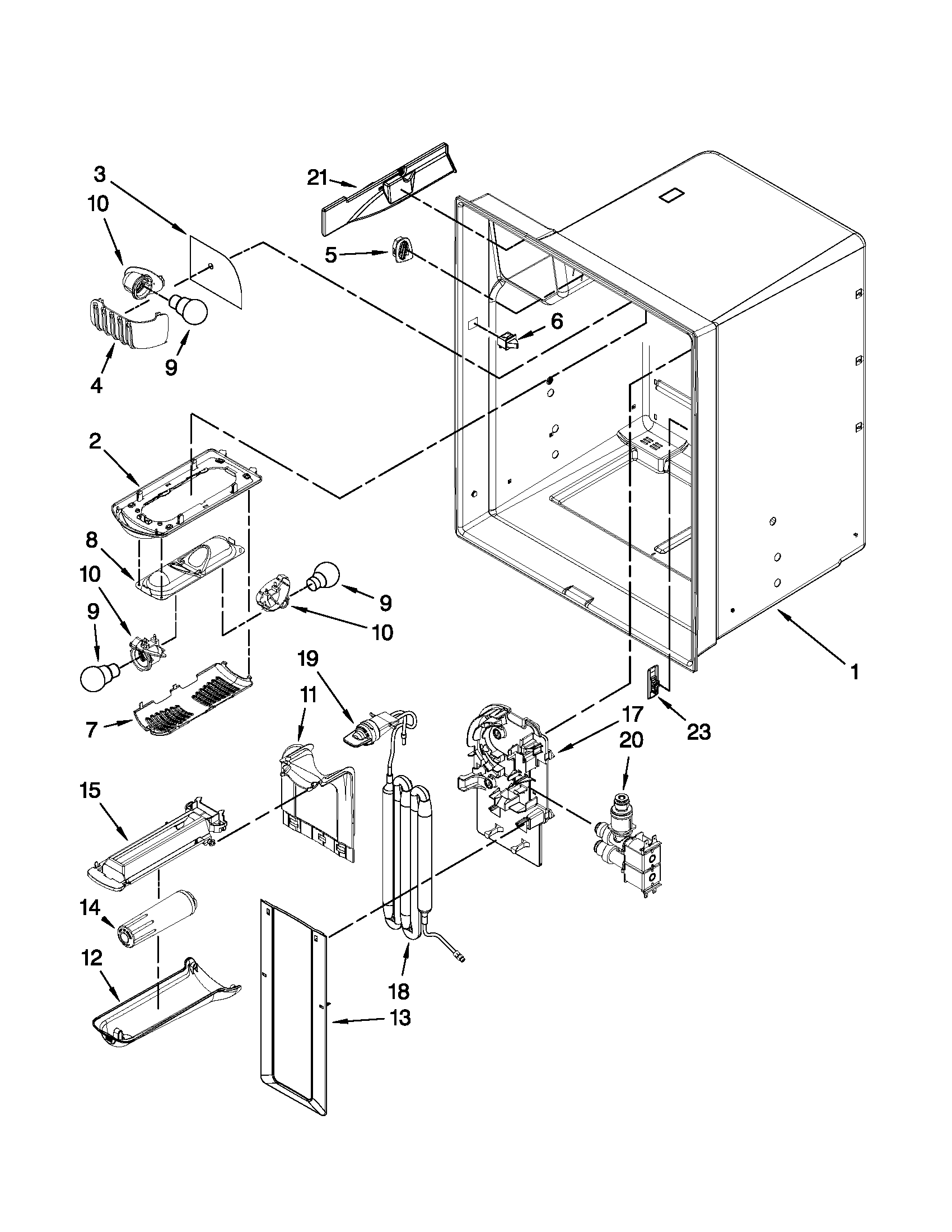 Refrigerator liner parts