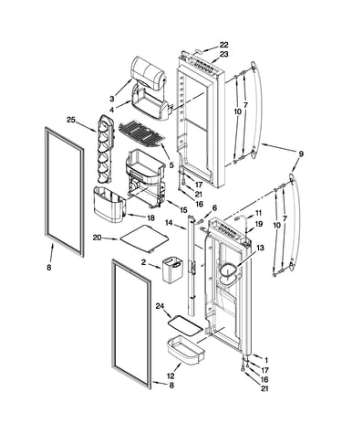 Refrigerator door parts