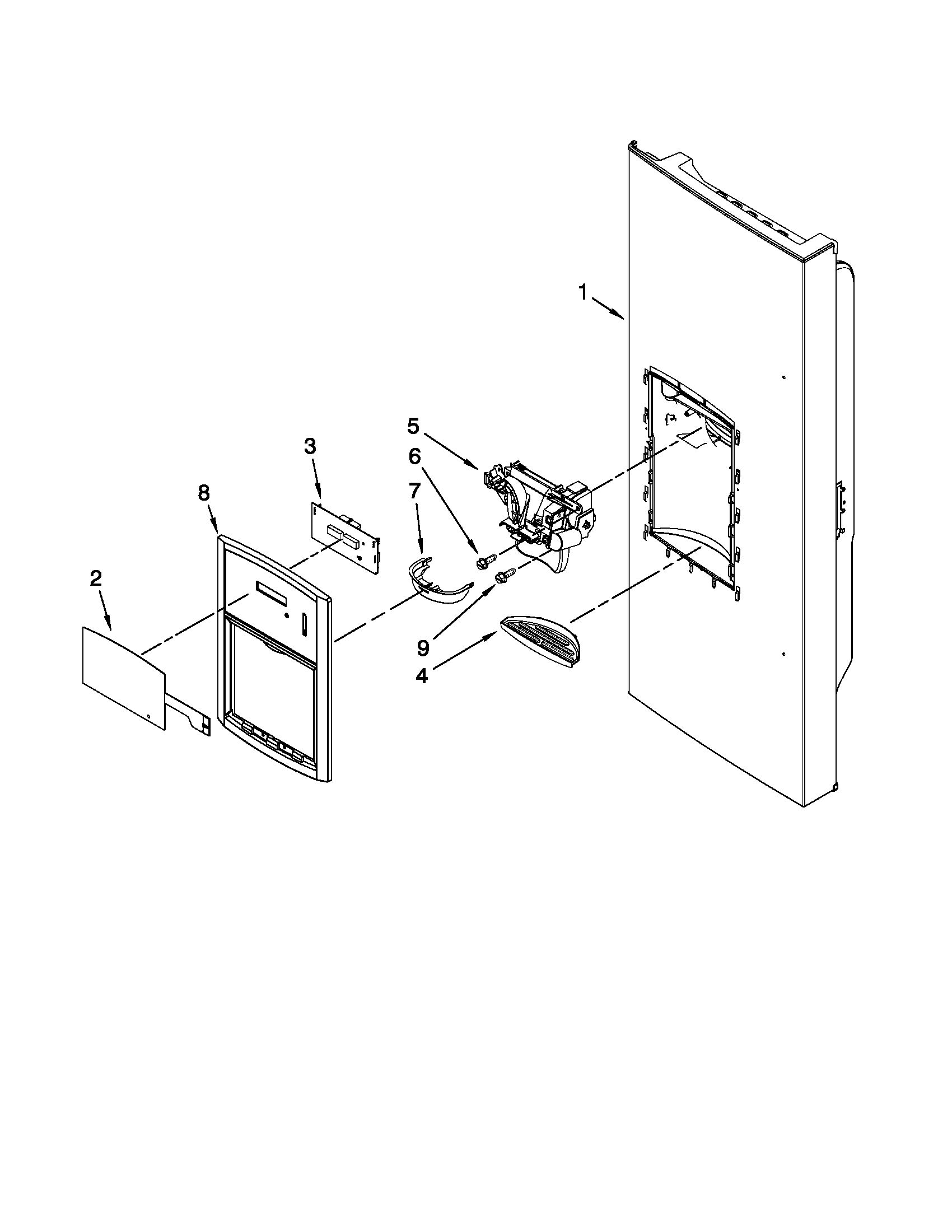 Dispenser front parts