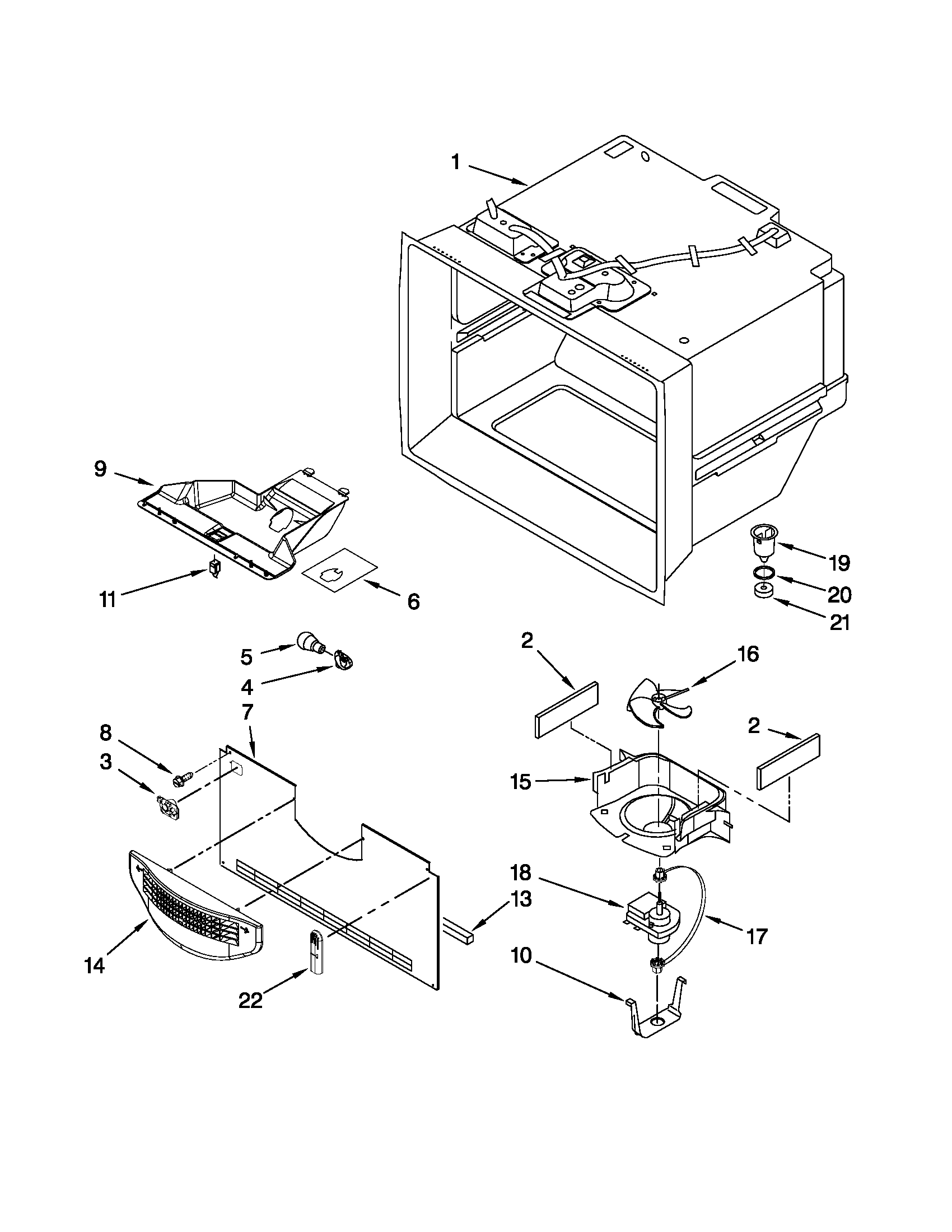 Freezer liner parts