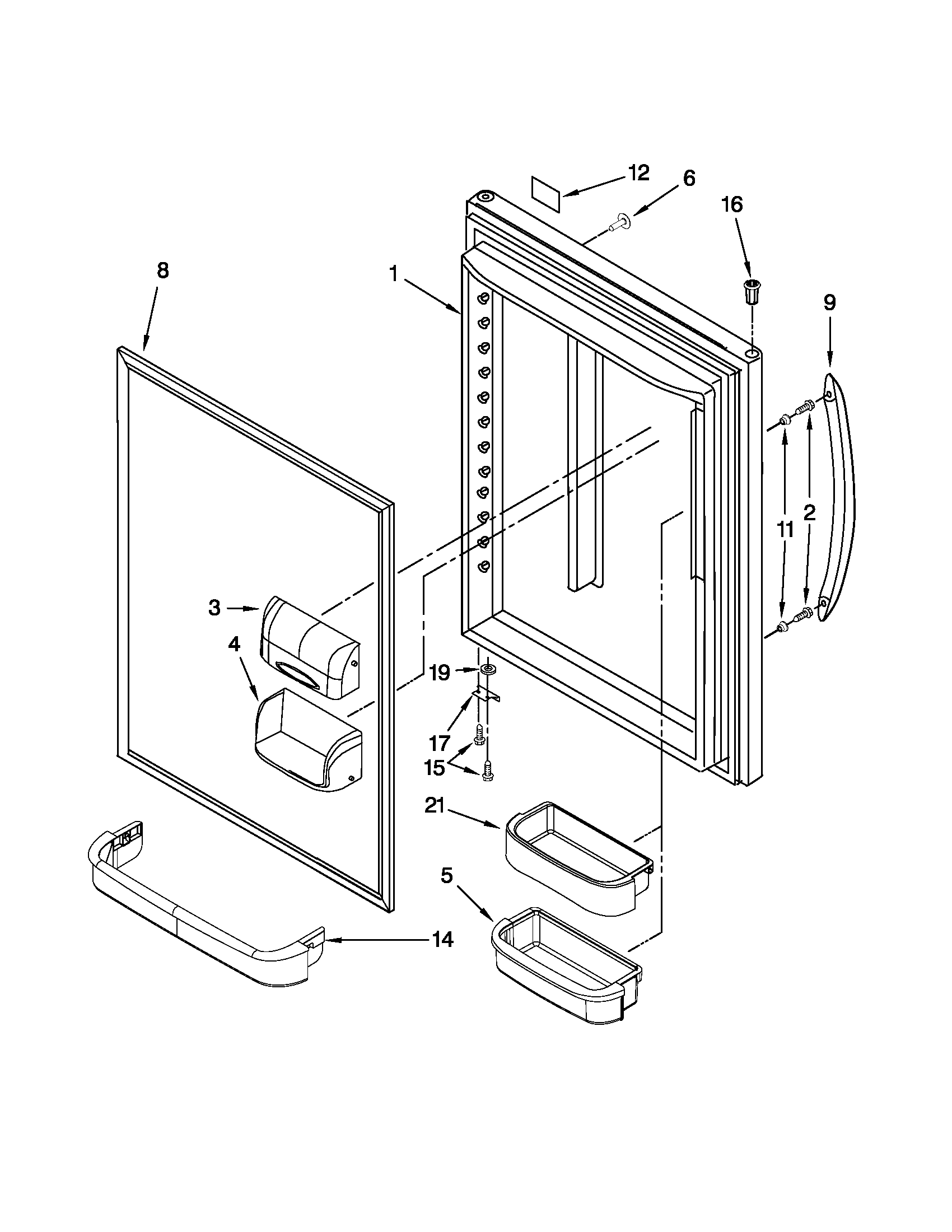 Refrigerator door parts