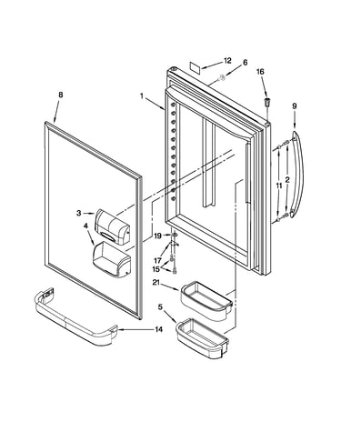 Refrigerator door parts