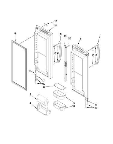 Refrigerator door parts
