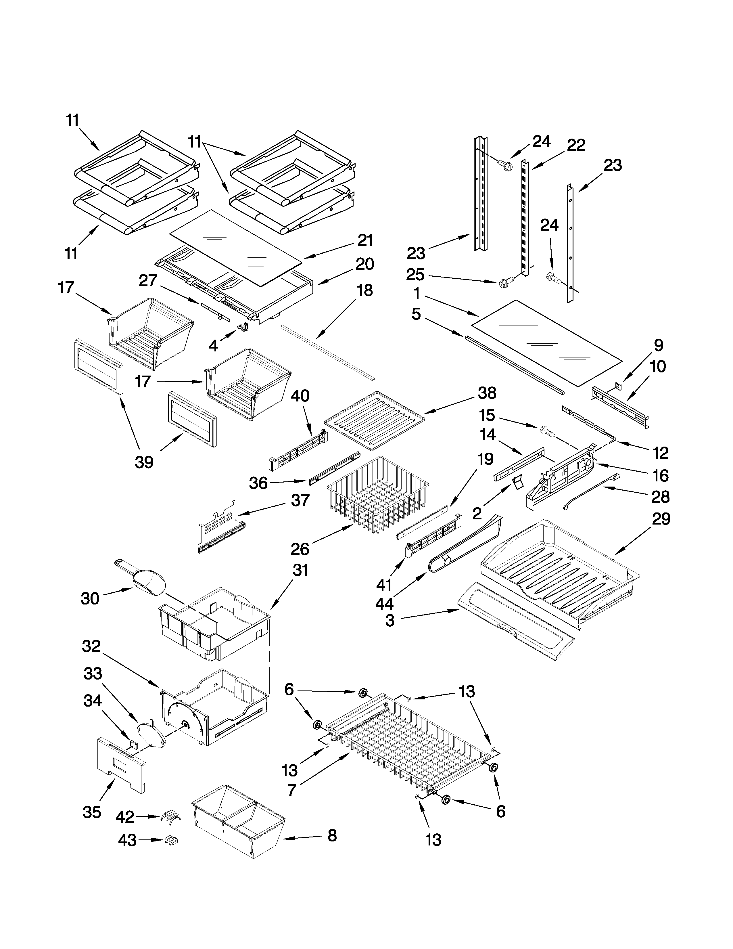 Shelf parts
