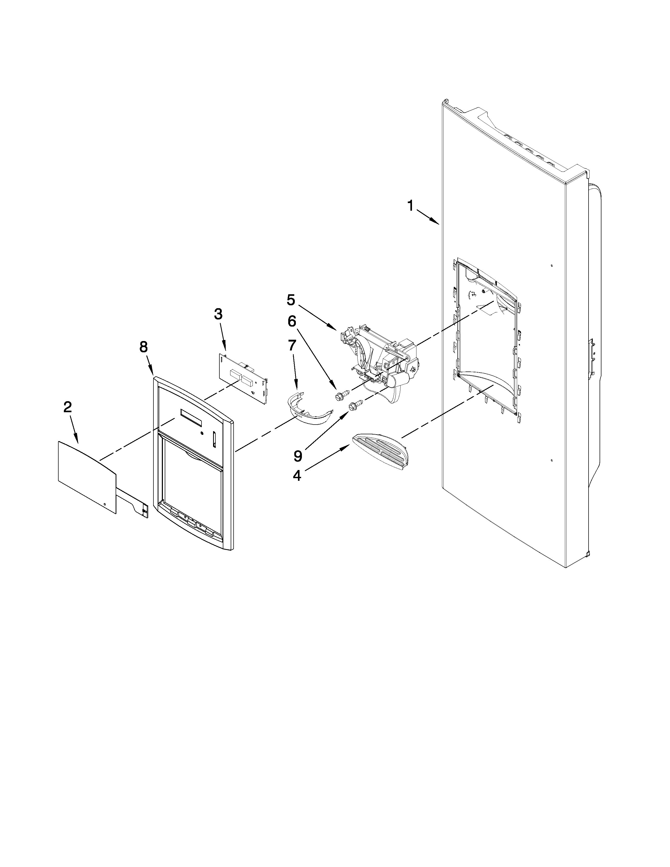Dispenser front parts