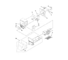 Kenmore Elite 59678339803 motor and ice container parts diagram