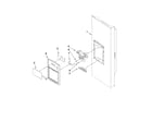 Kenmore Elite 59678539803 dispenser front parts diagram