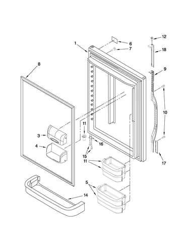 Refrigerator door parts