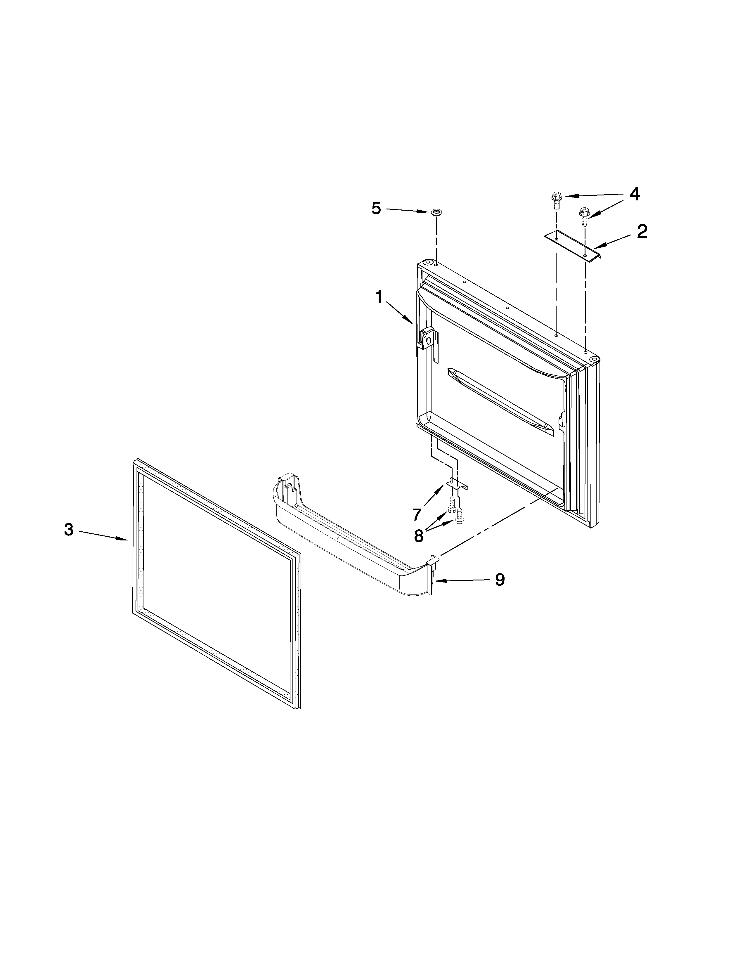 Freezer door parts