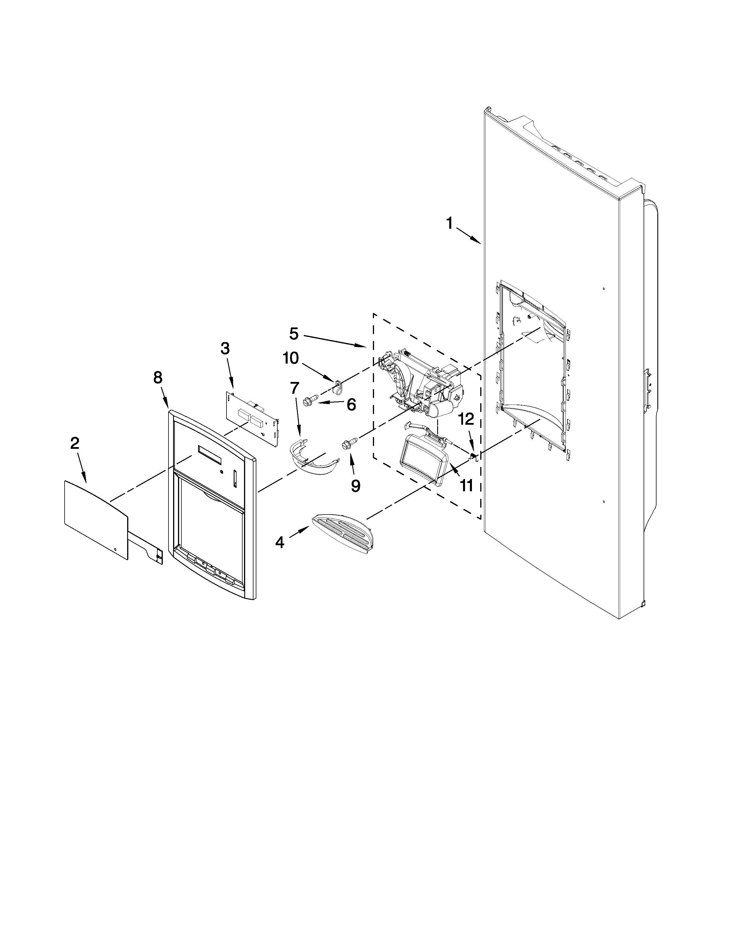 Dispenser front parts