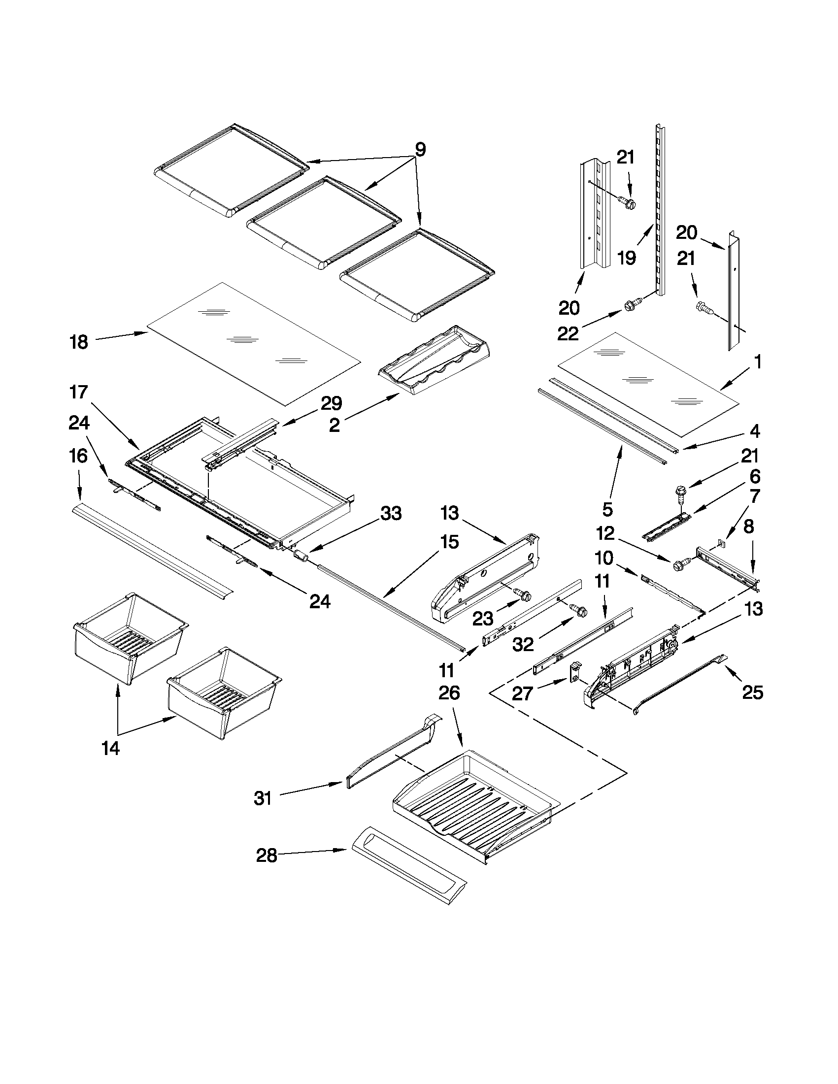 Shelf parts
