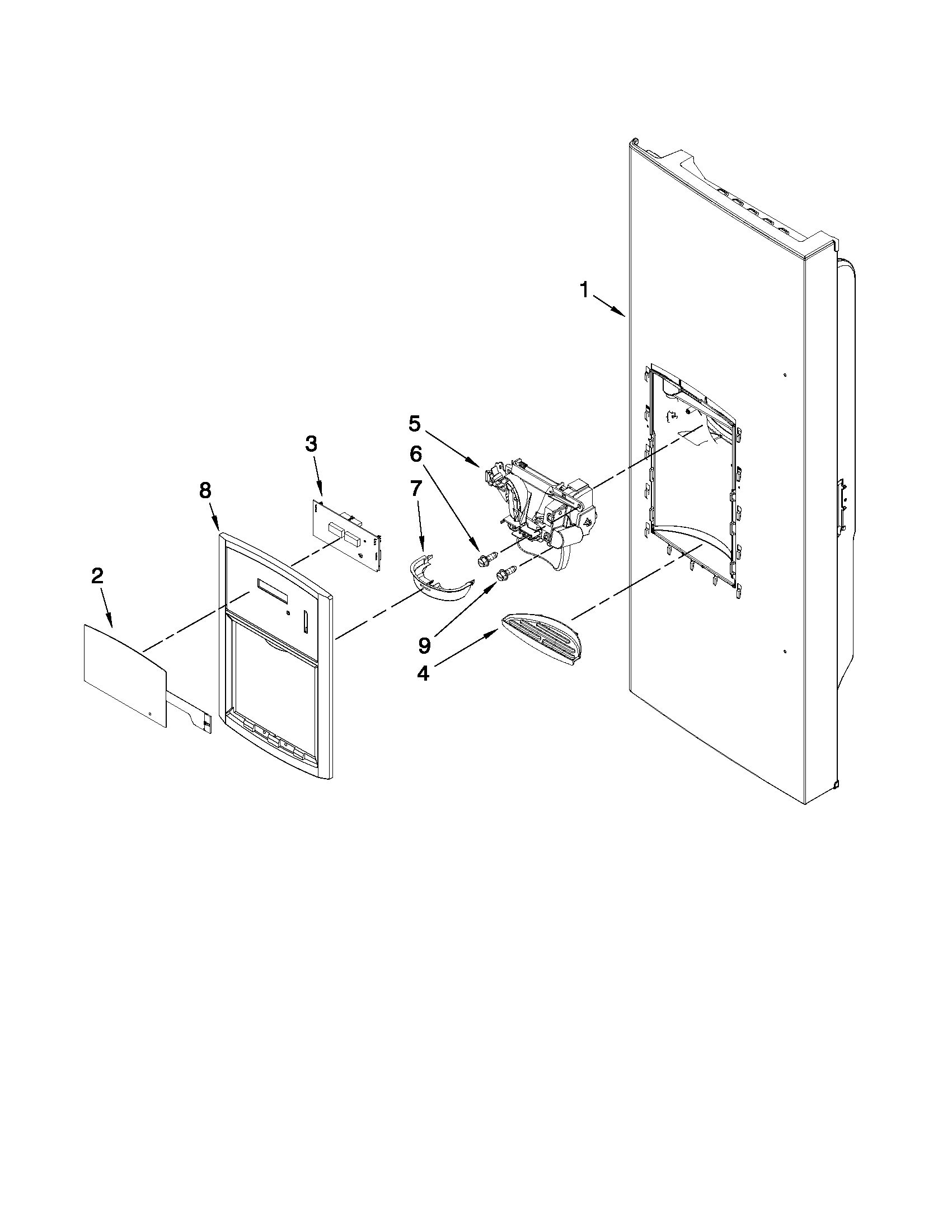 Dispenser front parts