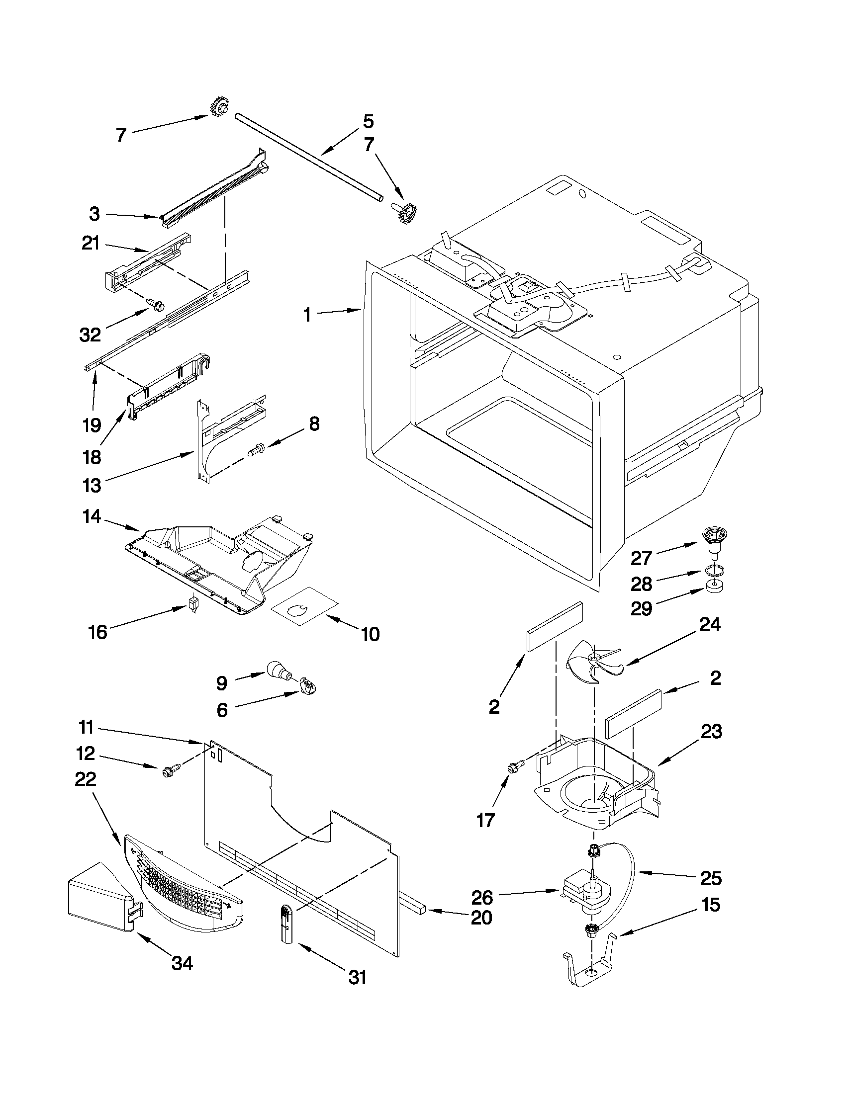 FREEZER LINER PARTS