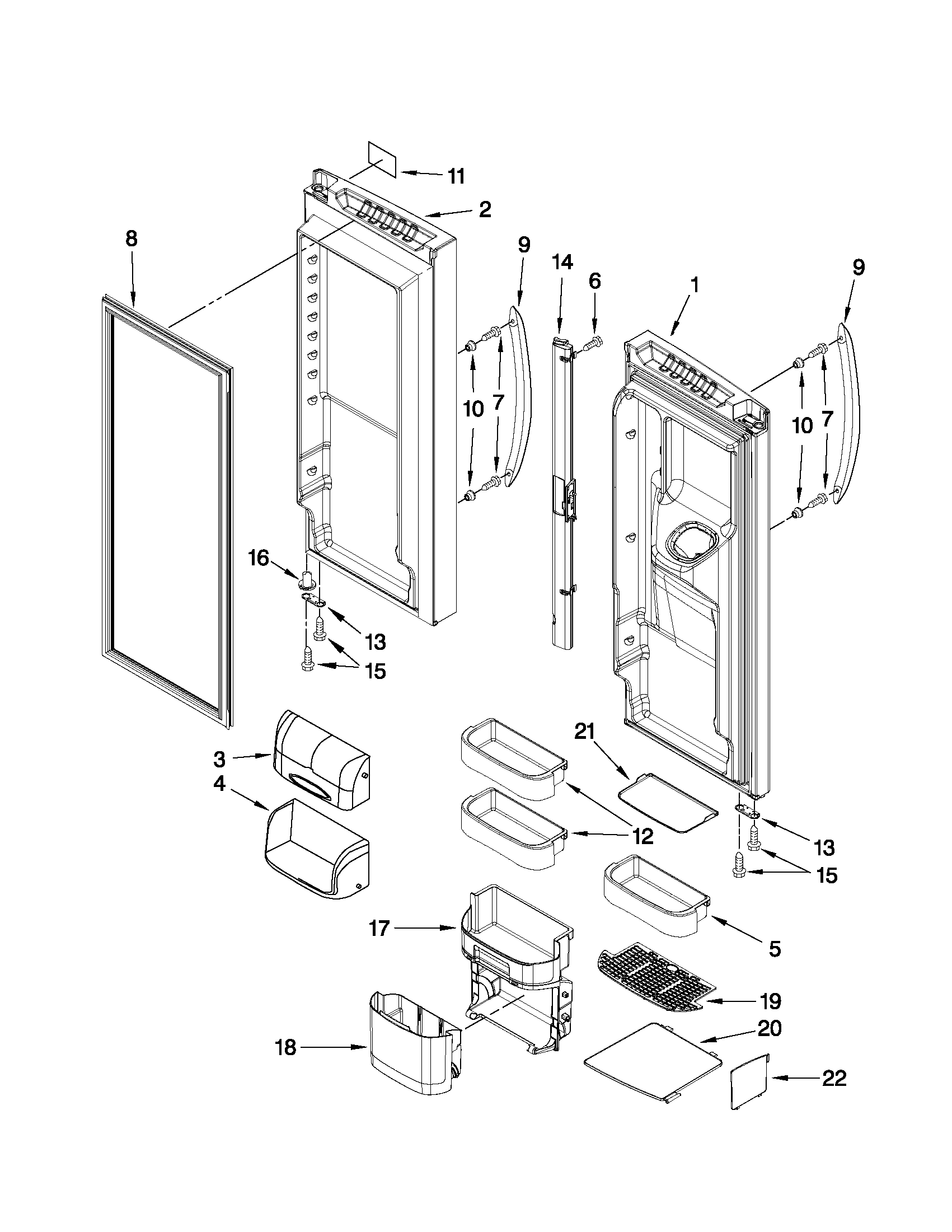 REFRIGERATOR DOOR PARTS
