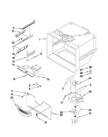Freezer liner parts