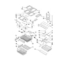 Kenmore Elite 59678583804 shelf parts diagram