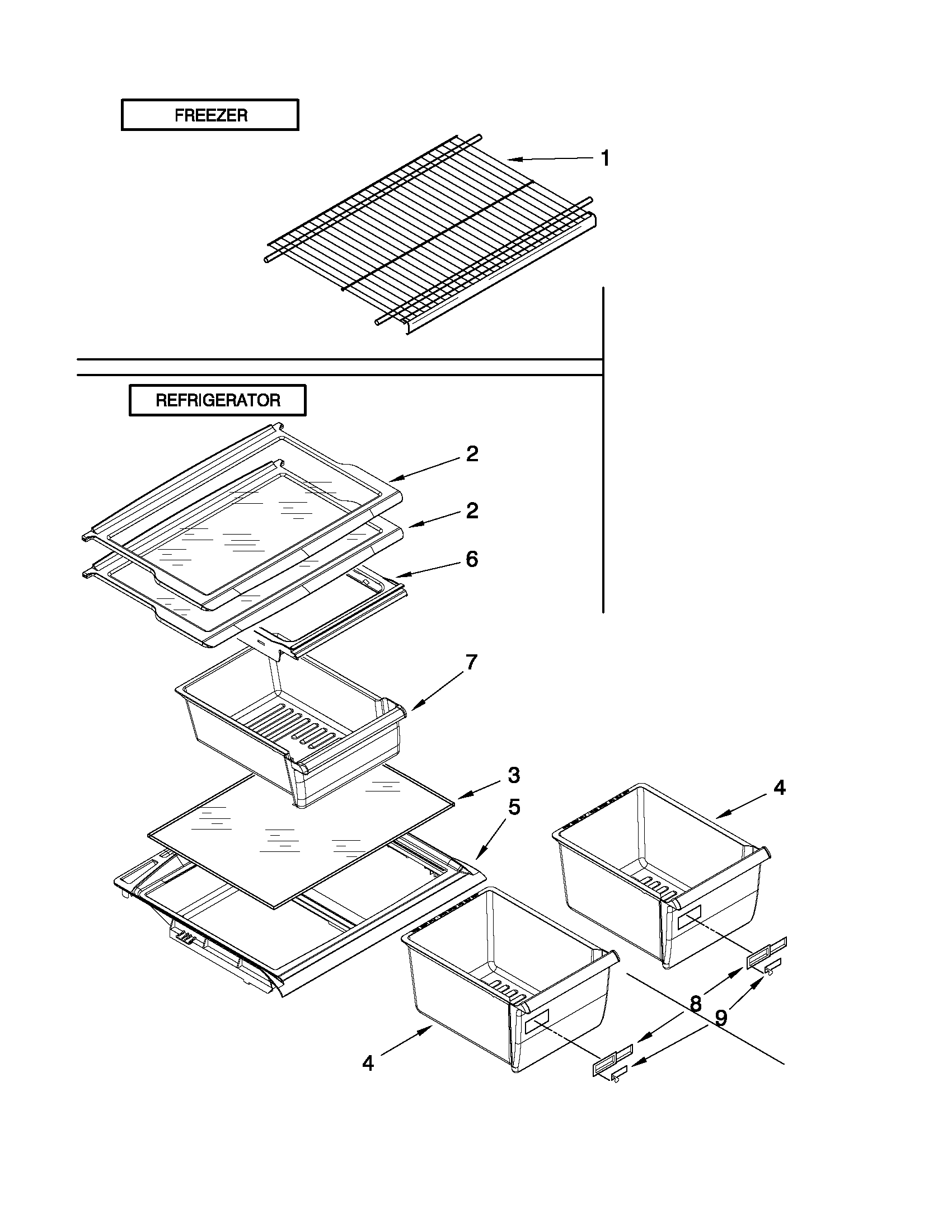 Shelf parts