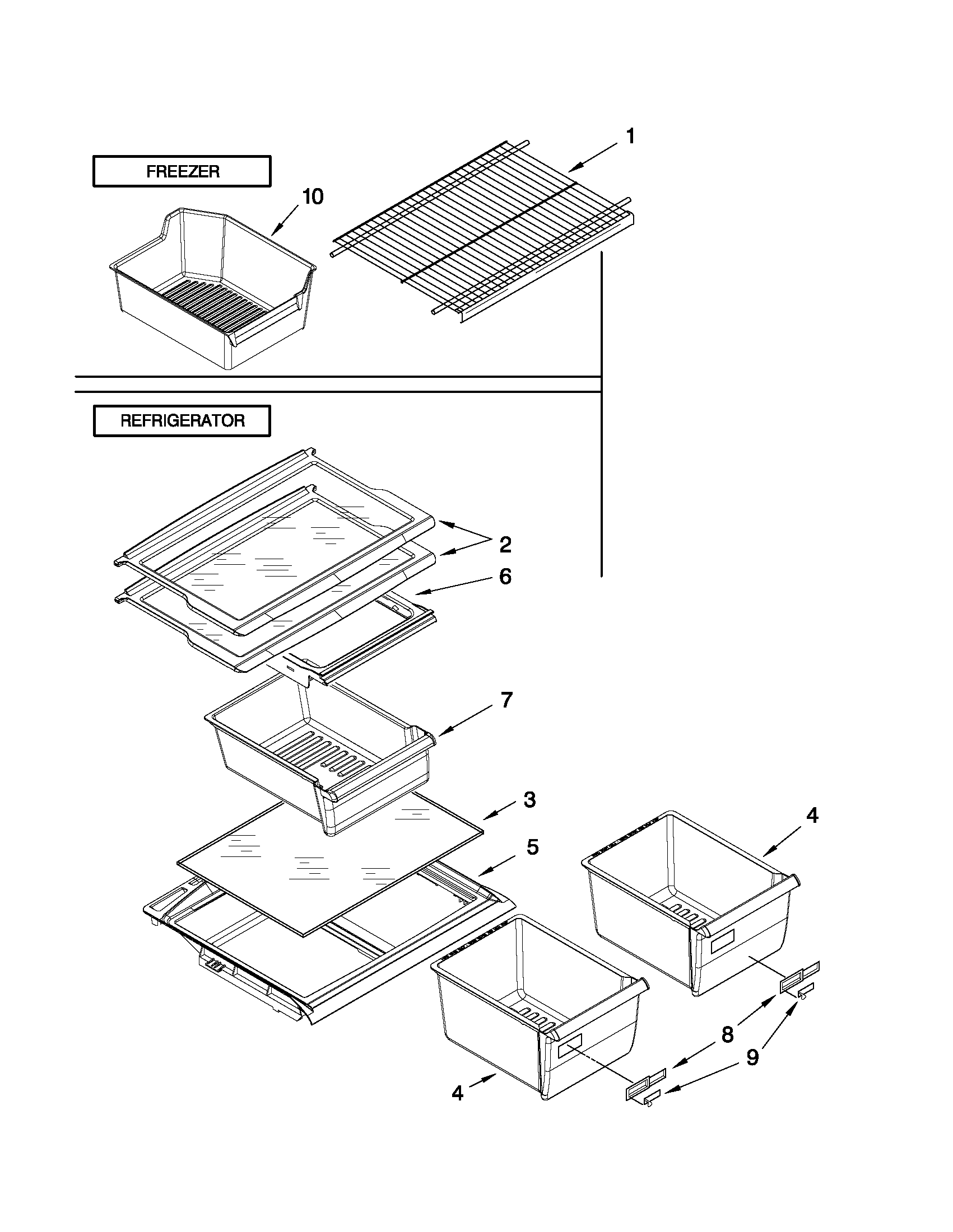 Shelf parts