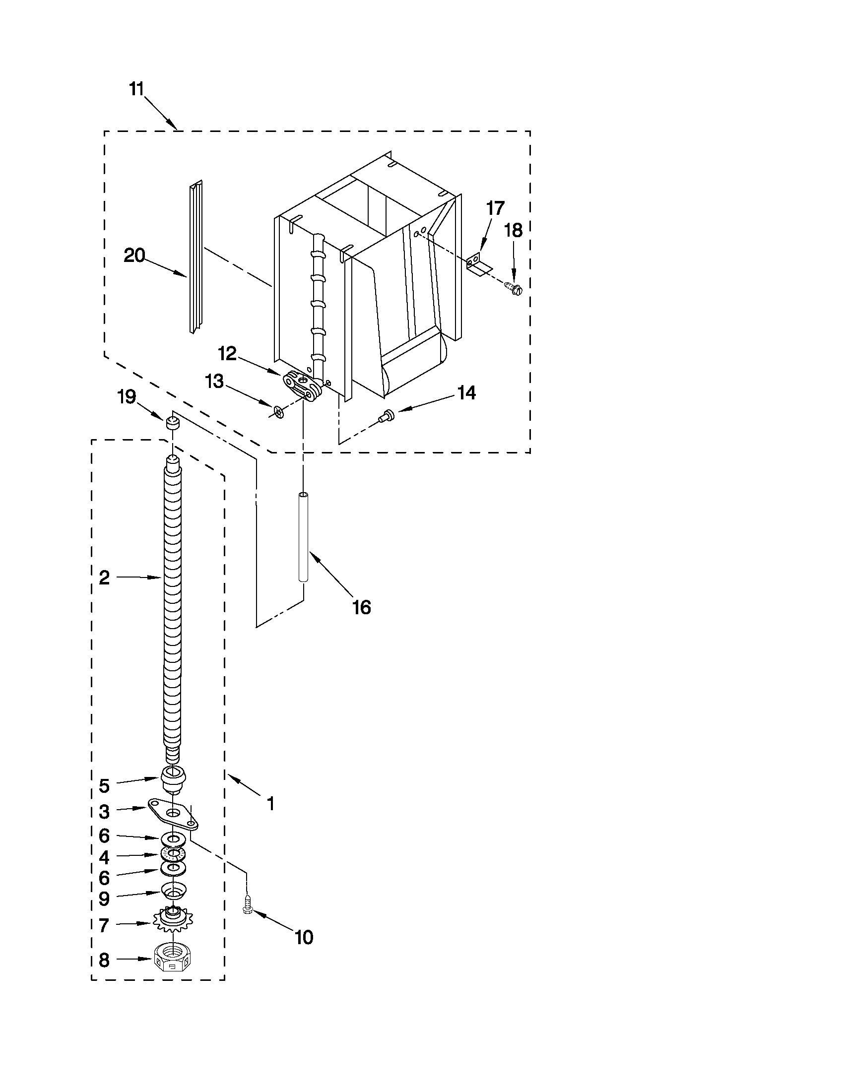 Powerscrew and ram parts