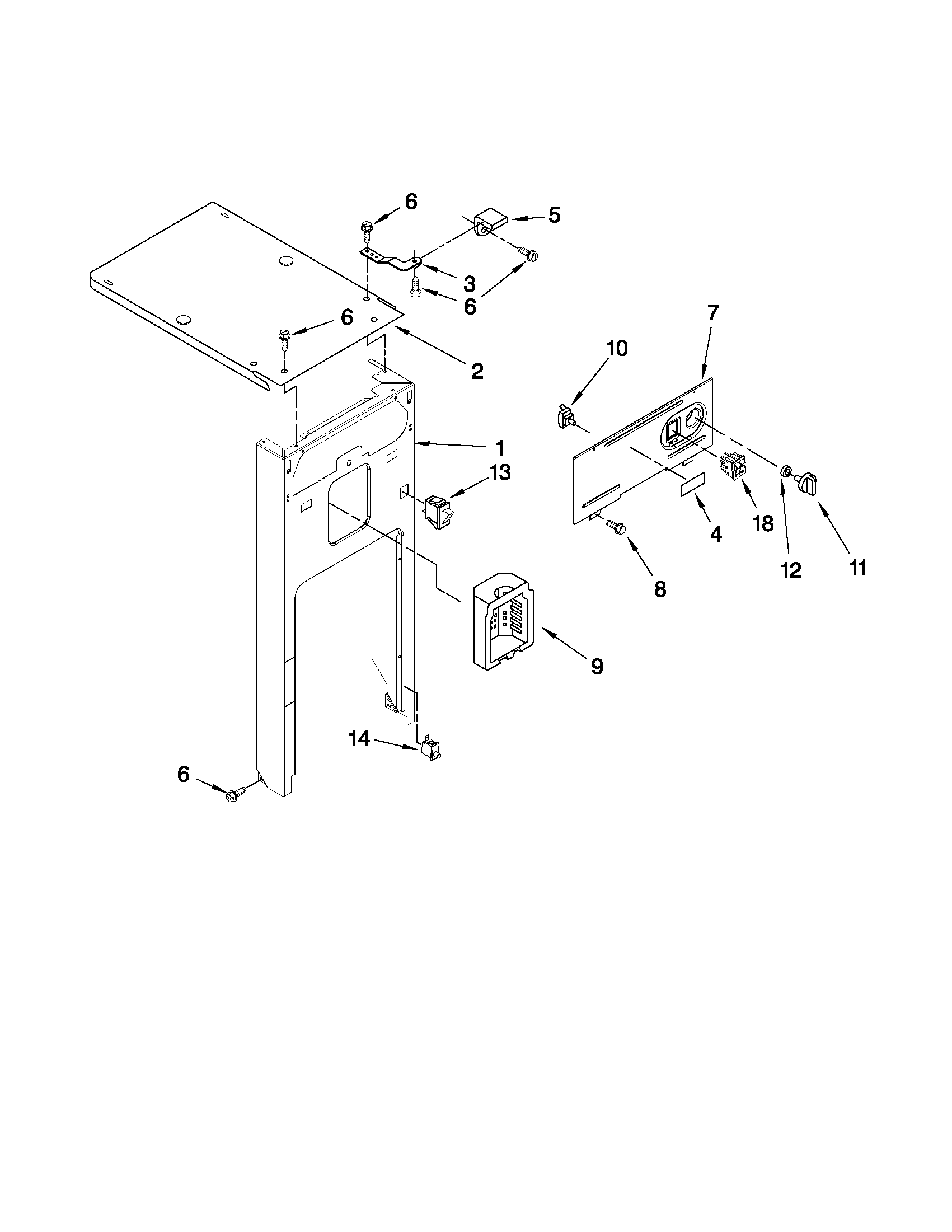 Panel and control parts