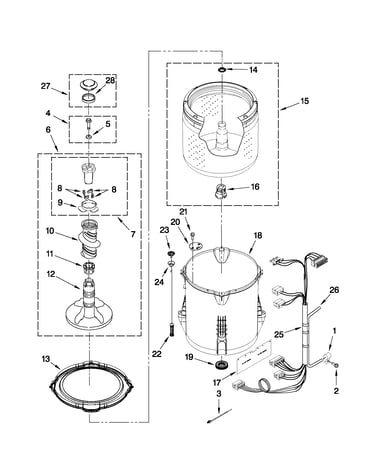 Basket and tub parts