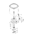 Kenmore 11020022011 gearcase, motor and pump parts diagram