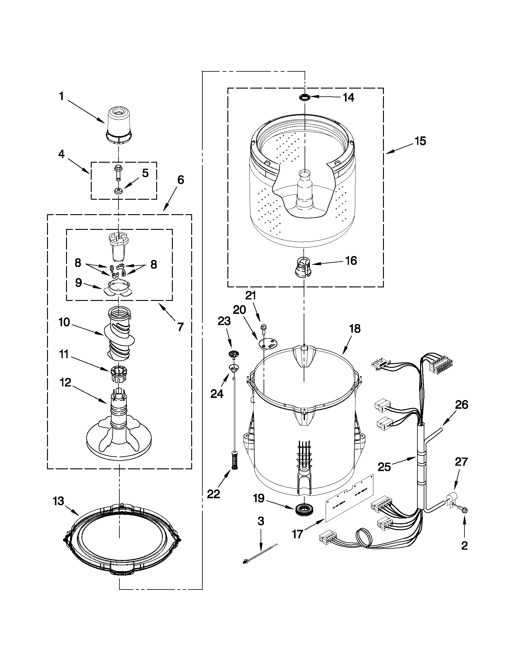 BASKET AND TUB PARTS