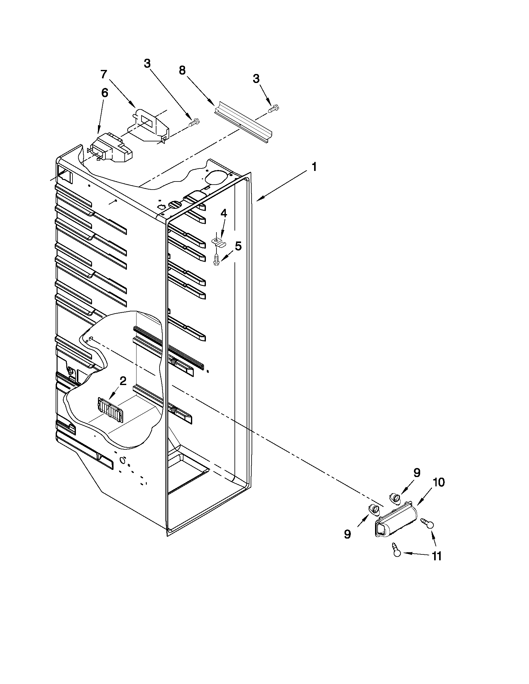 REFRIGERATOR LINER PARTS