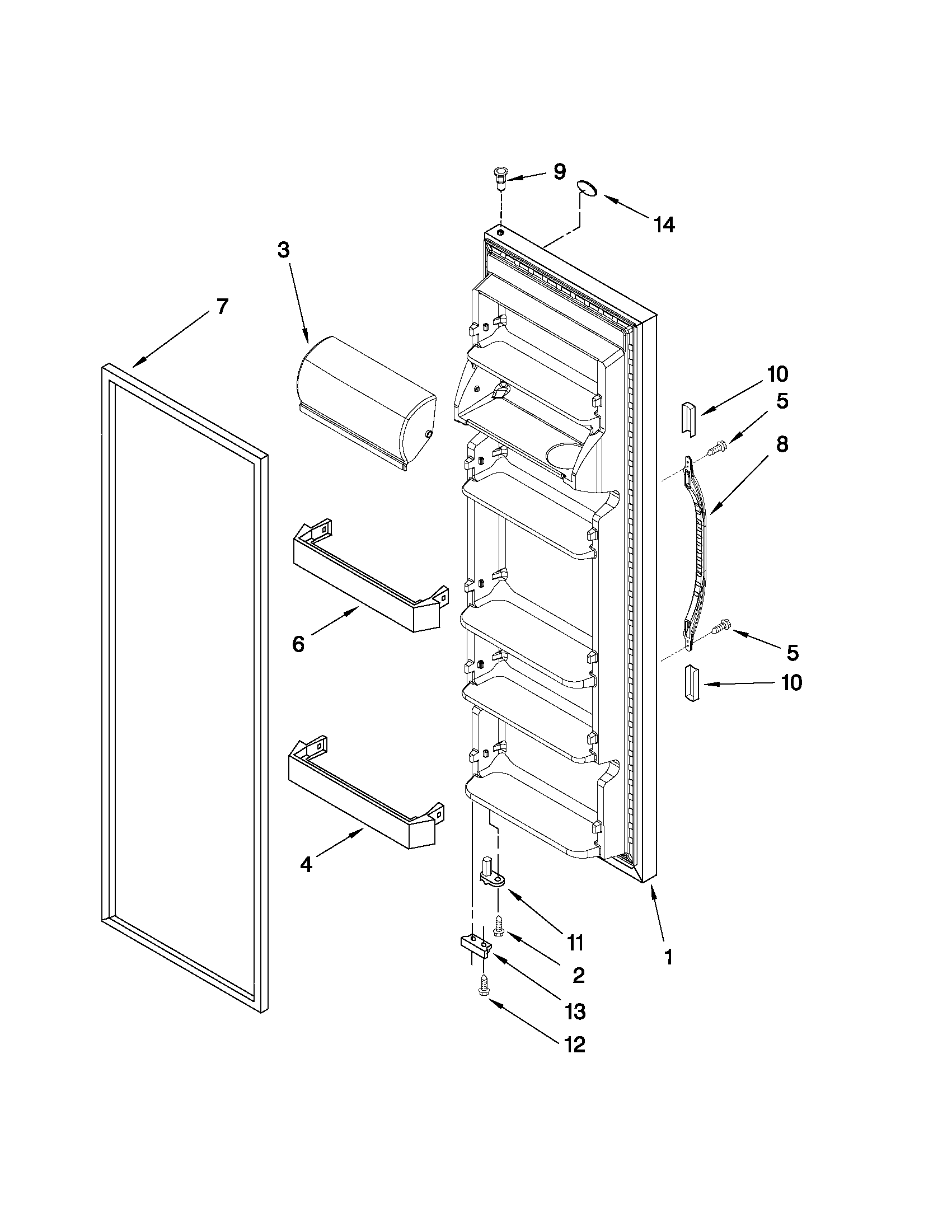 Refrigerator door parts