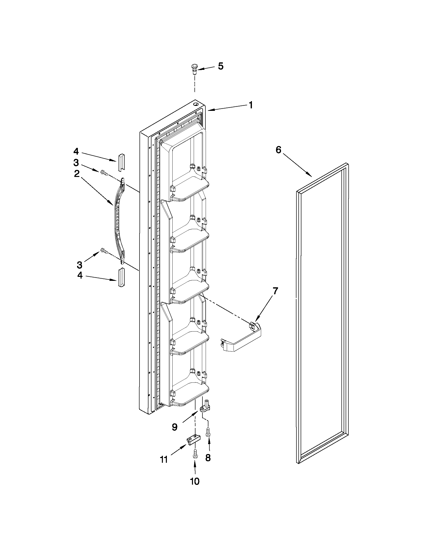Freezer door parts