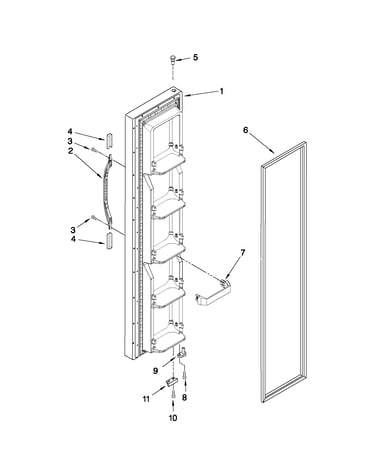 Freezer door parts