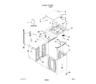 Kenmore 11021182011 top and cabinet parts diagram