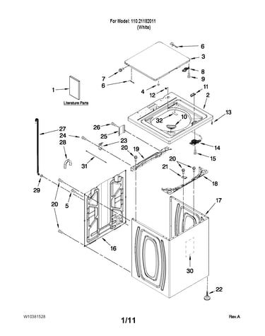 Top and cabinet parts