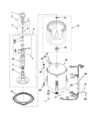 Basket and tub parts